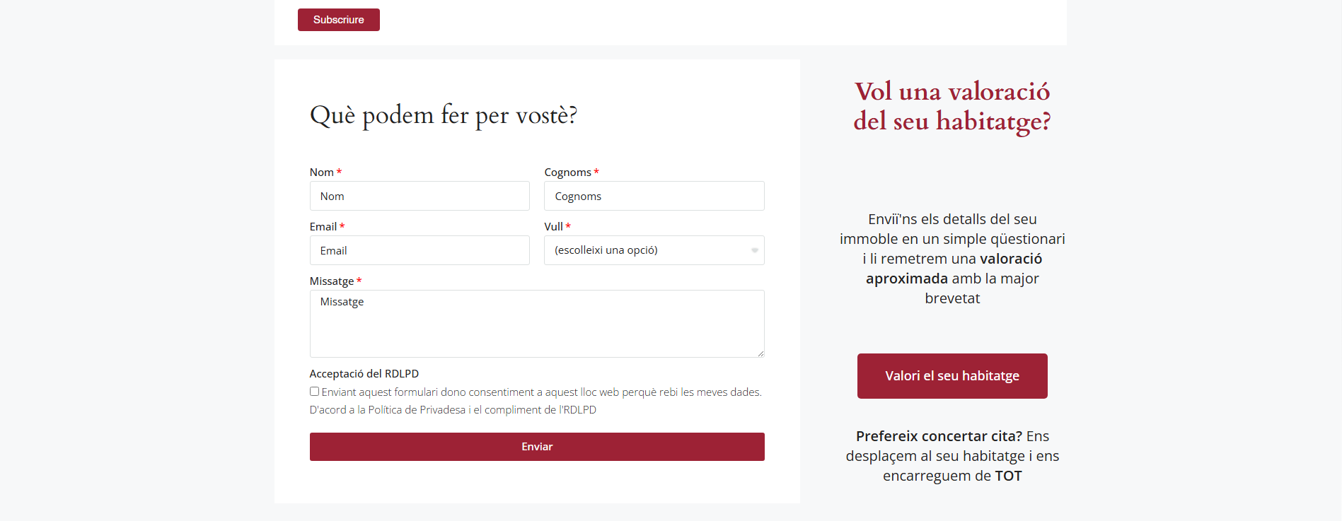 Web immobiliaria